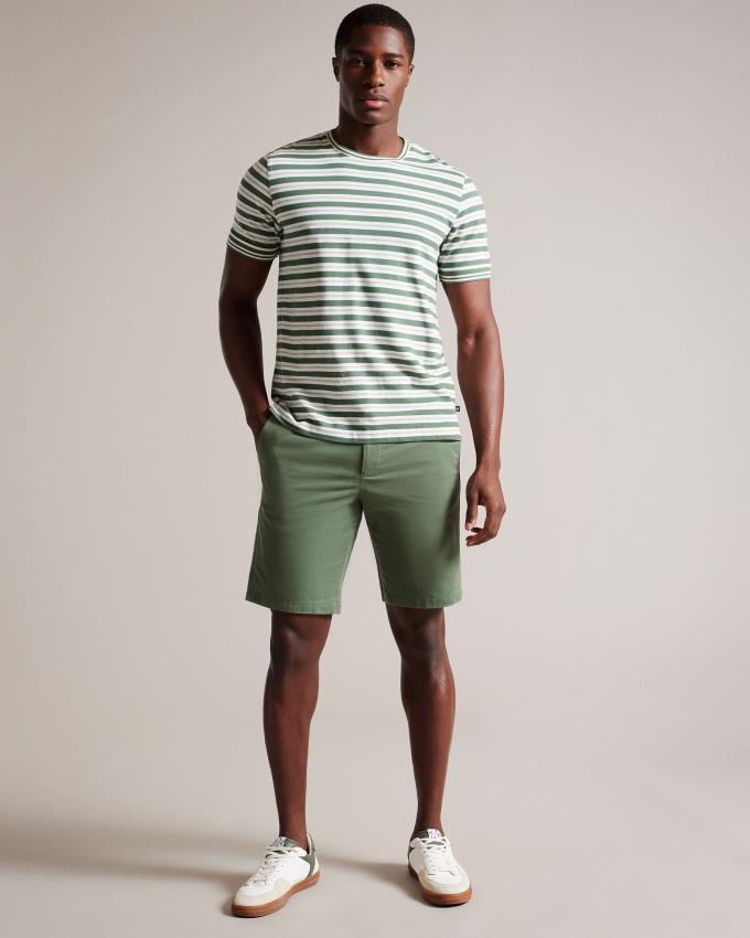 Short Ted Baker Chino Vert Olive Homme | PUJ-06894467